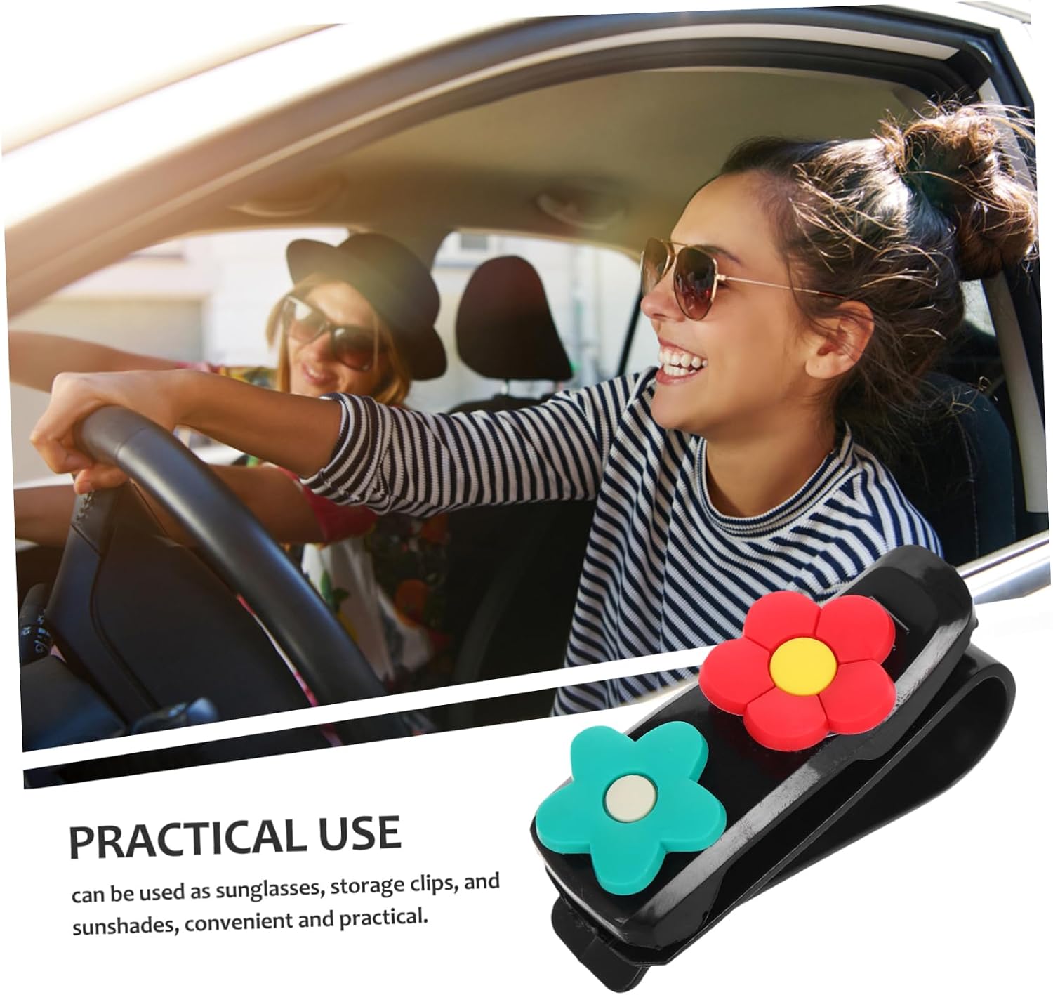 Visor Glasses Holder Clip Plastic Multifunctional Organizer for Sunglasses image 3