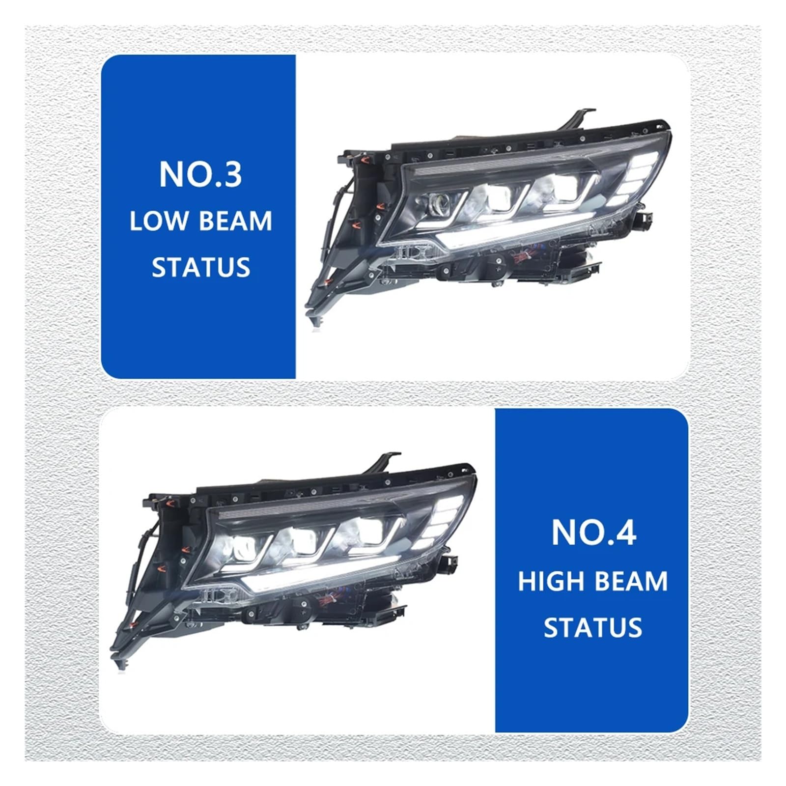 Pasuje do T0y0ta Pra//do 18-20 w nowym stylu Led DRL reflektor samochodowy montaż sygnału akcesoria samochodowe zmodyfikowana lampa stylizacja reflektory LED