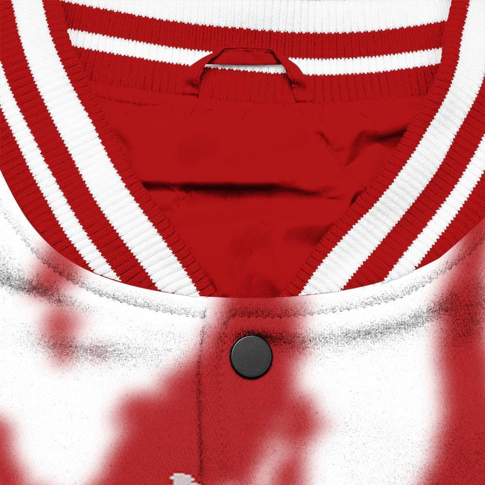 Dunkare Red Taxi 12s Baseball Jacket - Bad B!tch Burn Varsity Jacket Unisex New