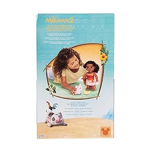 Disney Moana 2 Little Sis Simea Doll & Pua Figure - Doll Playset for Girls Officially Licensed, Makes Great Birthday Gift, Gift for Girls and Boys