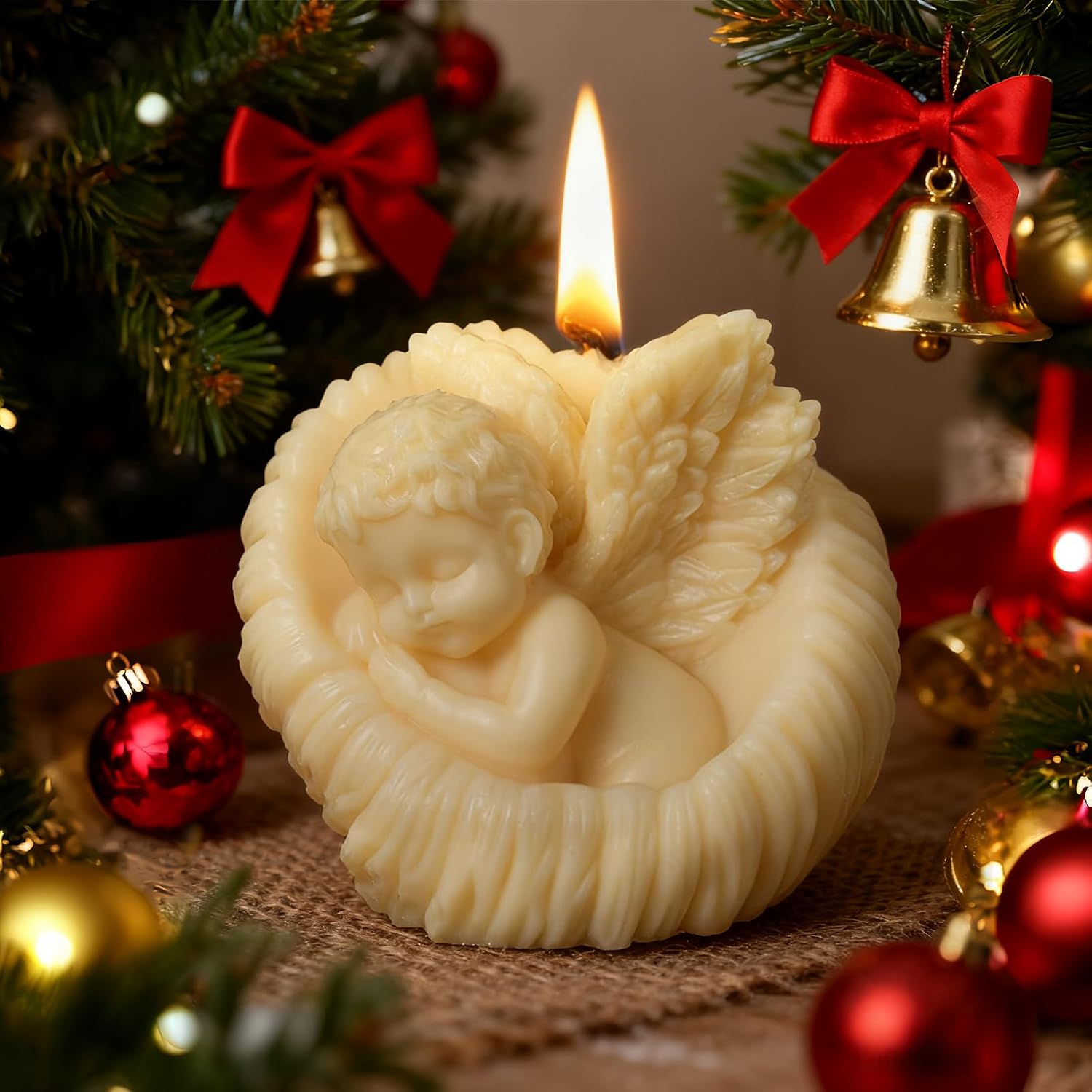 Angel Silicone Candle Molds Angel Silicone Molds Soap Molds Angel Baby Resin Casting Molds Large Angel Silicone Molds Praying Angel Girl for Candle Making Resin Aromatherapy Gypsum Wax Clay Craft