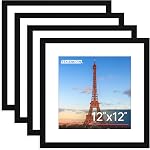 FIXSMITH 5x7 Picture Frame Bulk-4 Pack, Photo Frame with HD Plexiglass, Display Pictures 4x6 with Mat or 5x7 Without Mat, White Picture Frames Collage Wall Decor, Wall & Tabletop Picture Frames