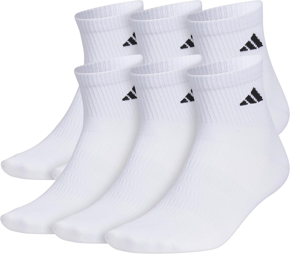 Calcetines tobilleros adidas Superlite para hombre (6 pares) ligeros y transpirables | Paquete de 6, soporte para el arco, transpirable que absorbe la humedad, construcción liviana, amortiguación específica, comodidad durante todo el día
