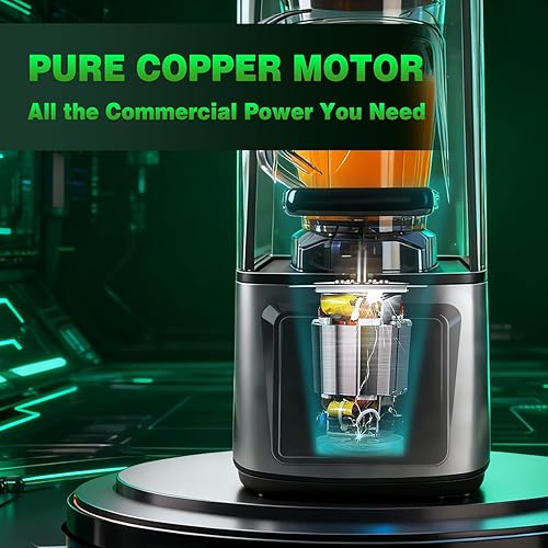 Miniatura 4 de VONCI Licuadora comercial de 2200 W con recinto de sonido, licuadora silenciosa de gran capacidad de 135 onzas para batidos, licuadoras industriales