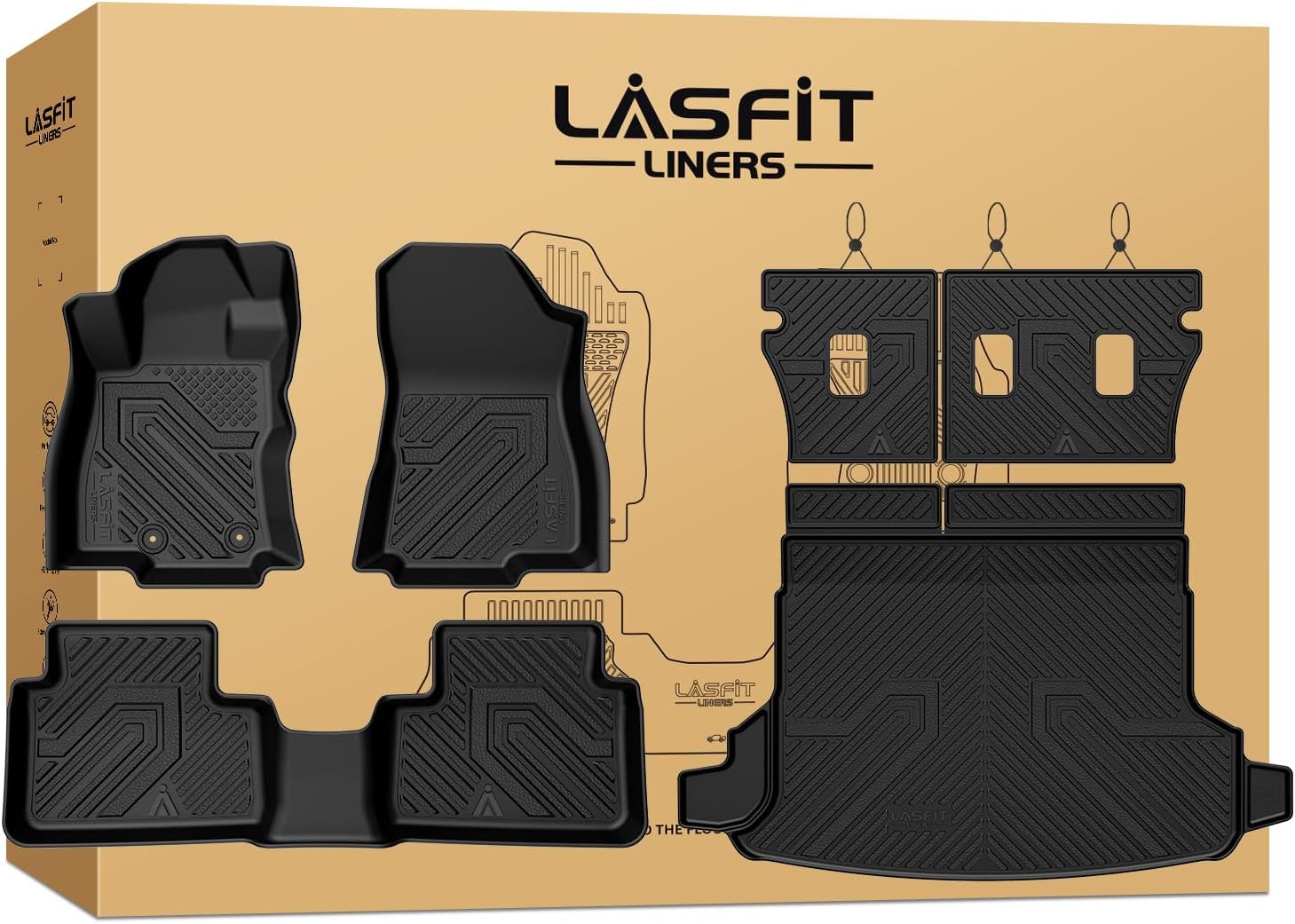 LASFIT Floor Mats & Seatback & Cargo Mats for Subaru Forester 2025-2026 (Not Fit Hybrid & Wilderness), All Weather TPE Custom Fit Floor Liners for Forester 2025-2026 Base/Premium/Sport/Limited/Touring