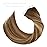 Lacer Hair Extensions Human Hair Tape in 18 Inch Highlight Chocolate Brown to Caramel Blonde with Brown Roots Tape in Real Human Hair Extensions R4-4/27