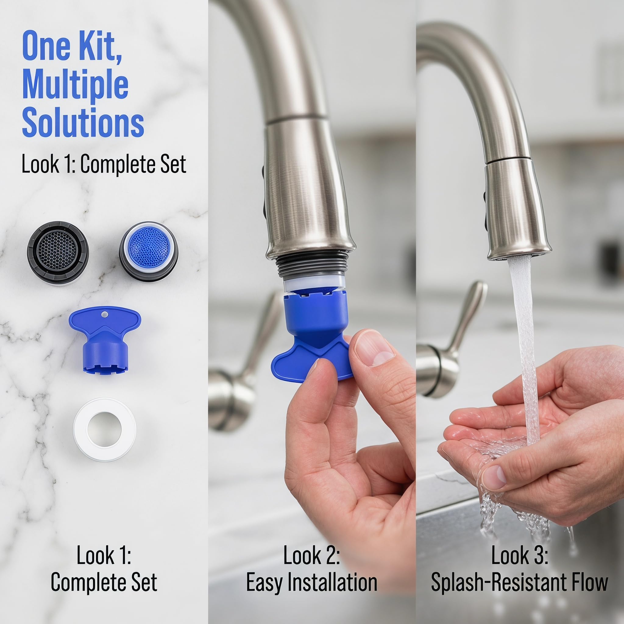 2 Pack Faucet Aerator Replacement Kit for Moen 180158, 1.2 GPM