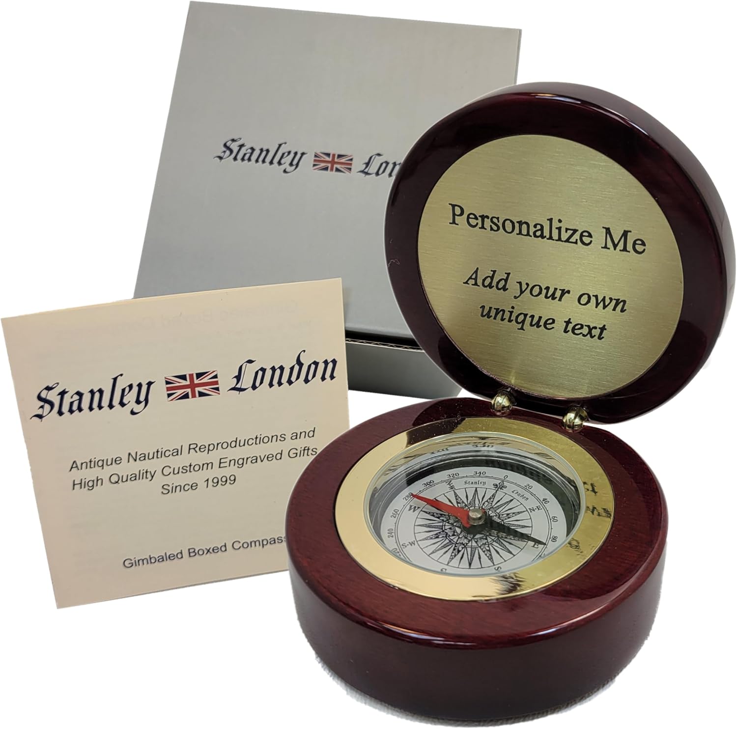 Engravable Executive Navigator Desk Compass | Personalized Leadership, Manager, or Mentor Thank You Gift | Bulk Custom Business Gifts for New Clients or Employee Appreciation