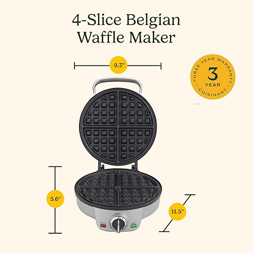 Miniatura 3 de Cuisinart WAF-200 wafler belga 4 porciones
