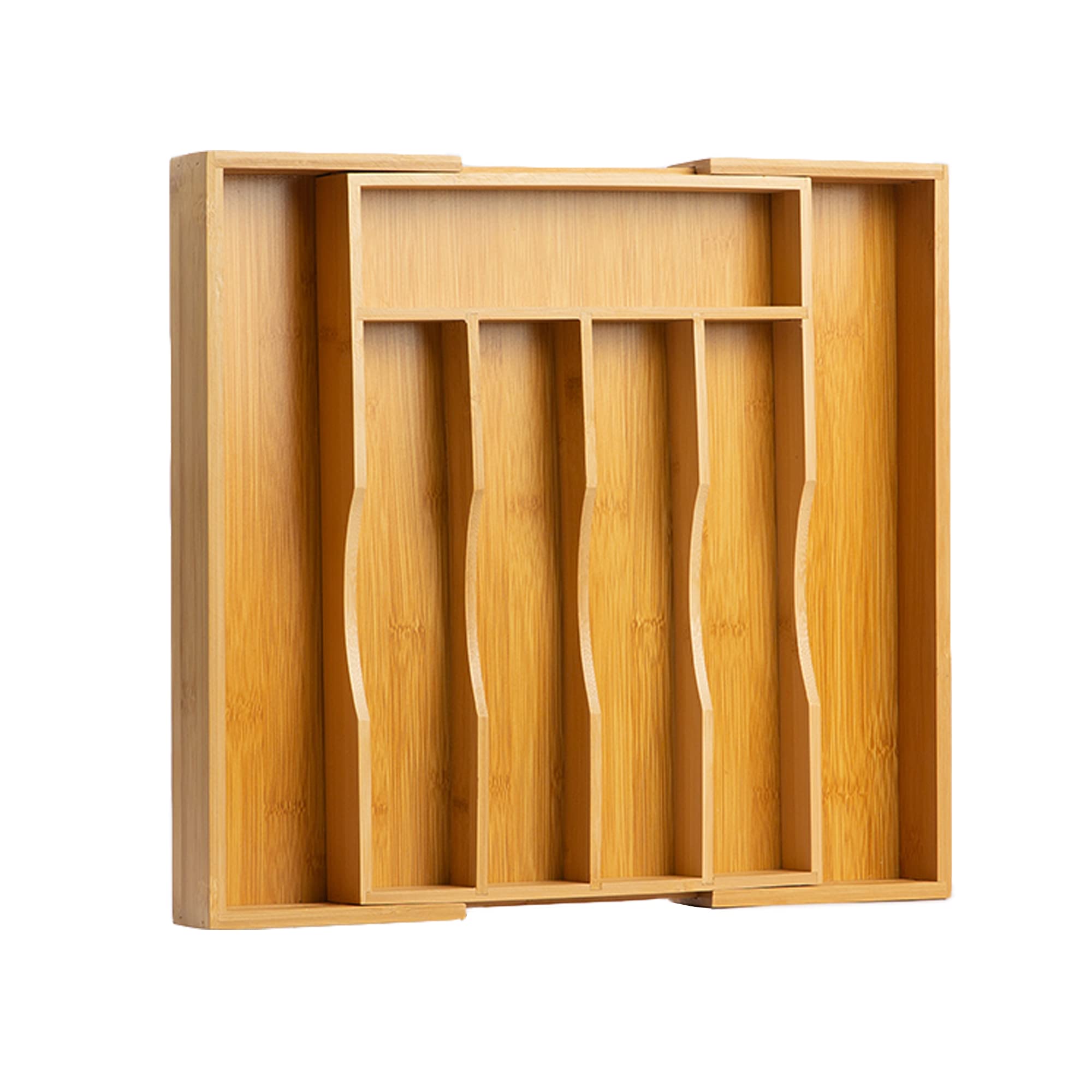 Bellsal Kitchen Drawer Organizer Silverware Tray for Drawer Silverware Utensil Cutlery Flatware Holder 7 Compartment