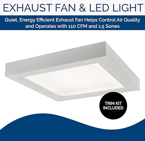 Miniatura 3 de Broan-NuTone AER110LTK - Ventilador de baño certificado Energy Star, mediano, blanco, bronce cepillado, níquel cepillado