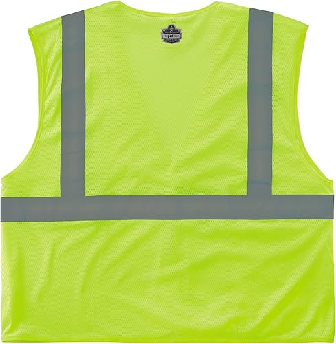 Miniatura 2 de Ergodyne GloWear - Chaleco de seguridad reflectante de alta visibilidad, cierre de gancho y bucle