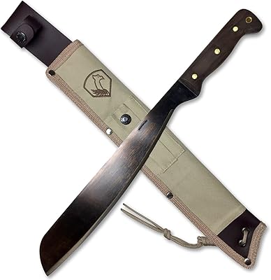 Condor Tool & Knife, Australian Army Machete, 12-7/8in Blade, Walnut Handle with Sheath