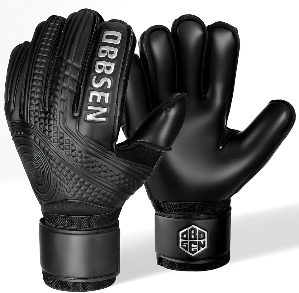 Soccer Goalie Gloves for Kids, Youth&Adult Soccer Goalkeeper Gloves, Strong Grip Anti-Slip Latex Palm Breathable Goalkeeping Gloves with Fingersaves