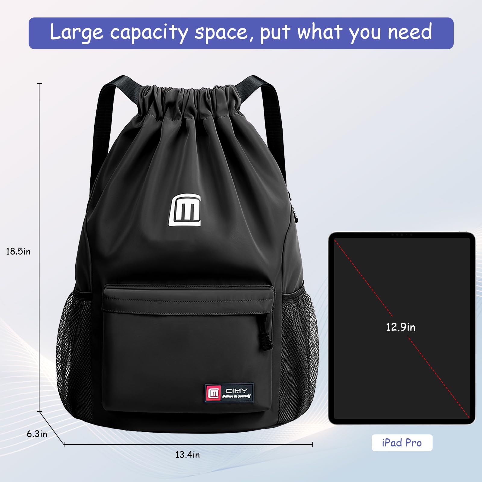 Fadeeg Sacca Sportiva,Unisex Sacchetto Sportivo Borsa Con Coulisse Sacca Palestra Sacchetta Sportiva Per Bambini E Adulti