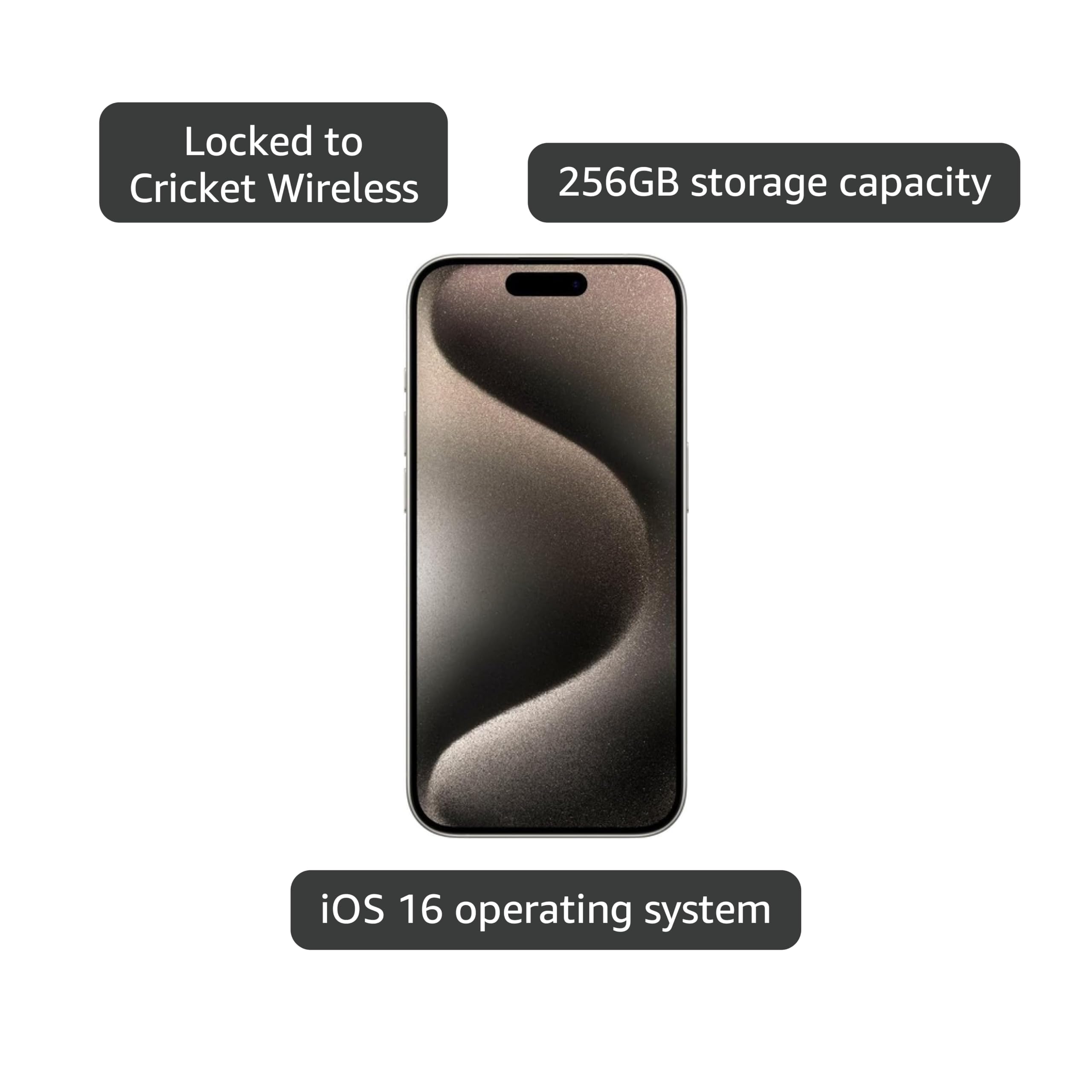 Amazon.com: Apple iPhone 15 Pro Max, 256GB, Natural Titanium for