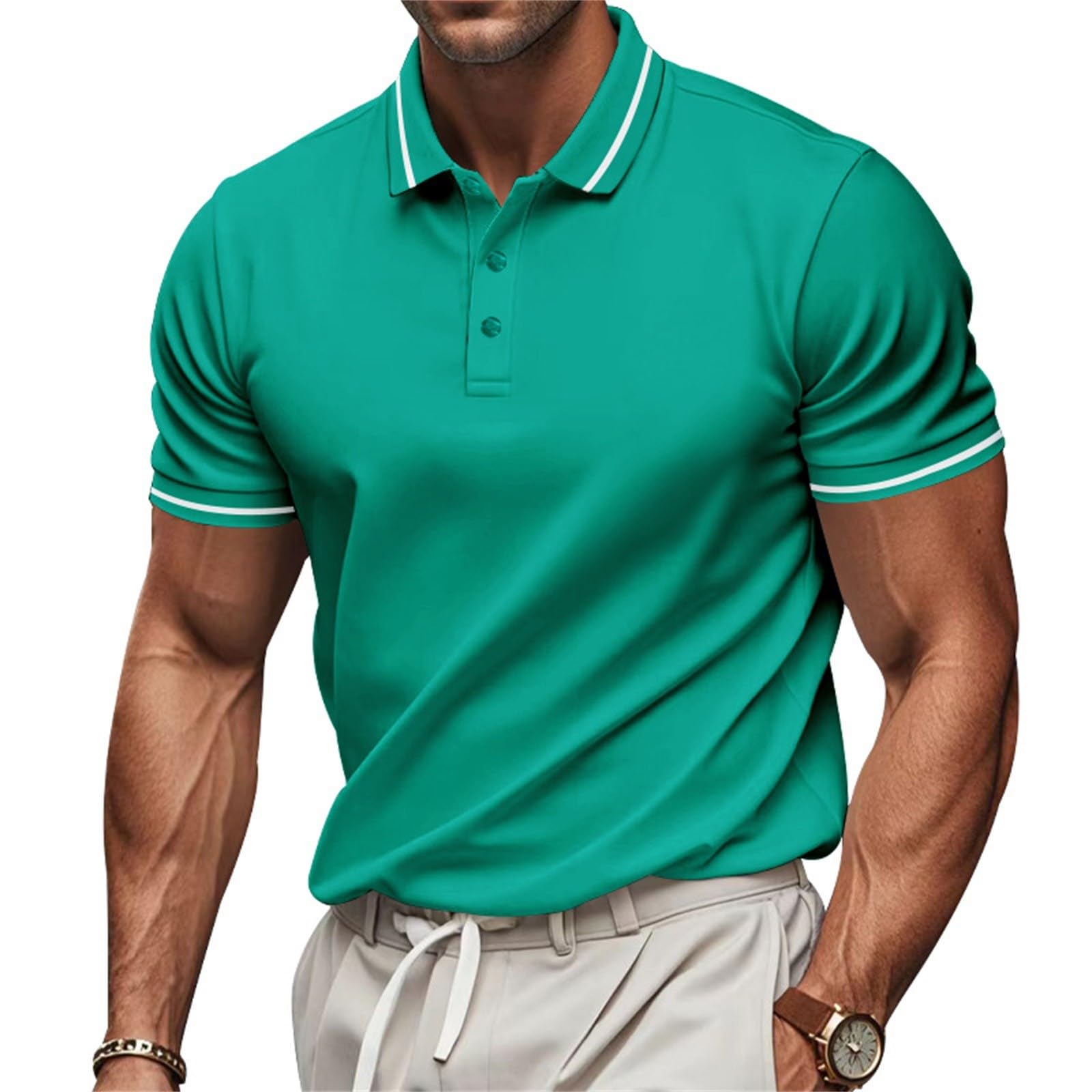 Mens Polo Shirts Short Sleeve Unisex Quick Dry British Style Polo Shirts for Men Marathon Athletic Tee Golf Polos Shirts for Breathable Sports Top