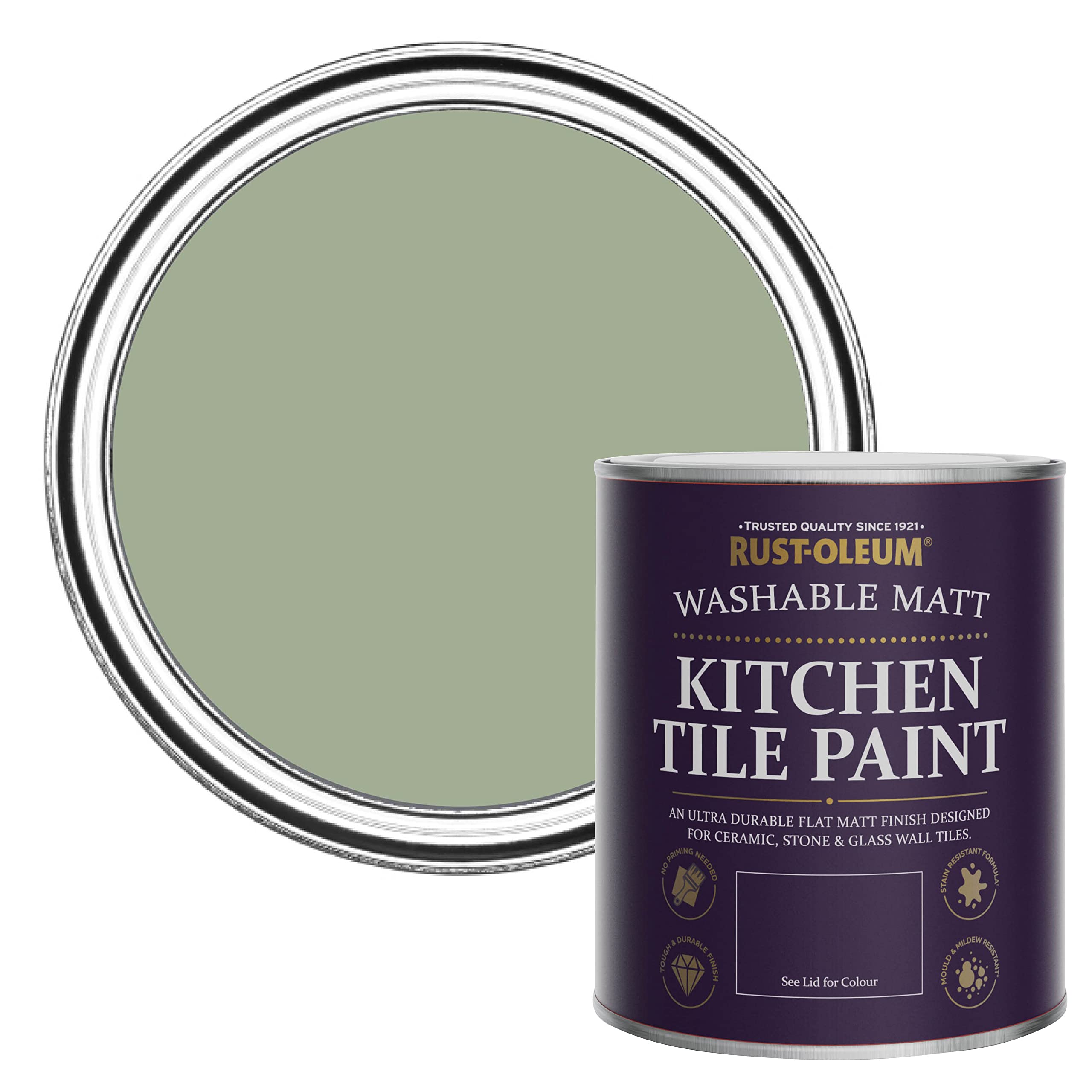 Rust-Oleum  Kitchen Tile Paint Matt - Bramwell 750ml -  Green