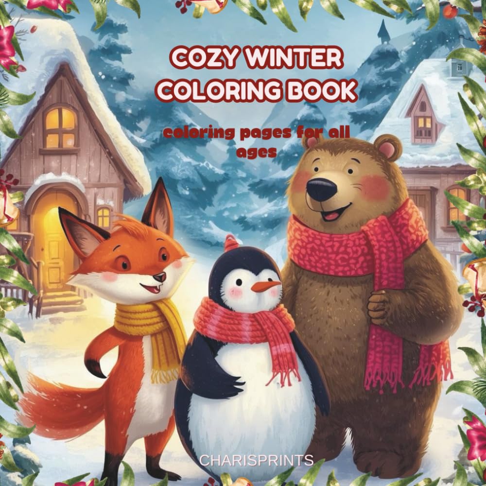 COZY WINTER COLORING BOOK: COLORING PAGES FOR ALL AGES - FOR PEACEFUL WINTER DAYS
