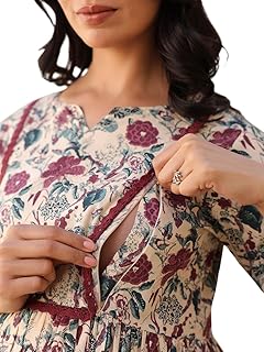 assume fab Women's Rayon Maternity Kurti/Pregnancy Kurti/Easy Breastfeeding Kurti/Western Kurti with Zippers for Nursing Pre and Post Pregnancy-picture-39