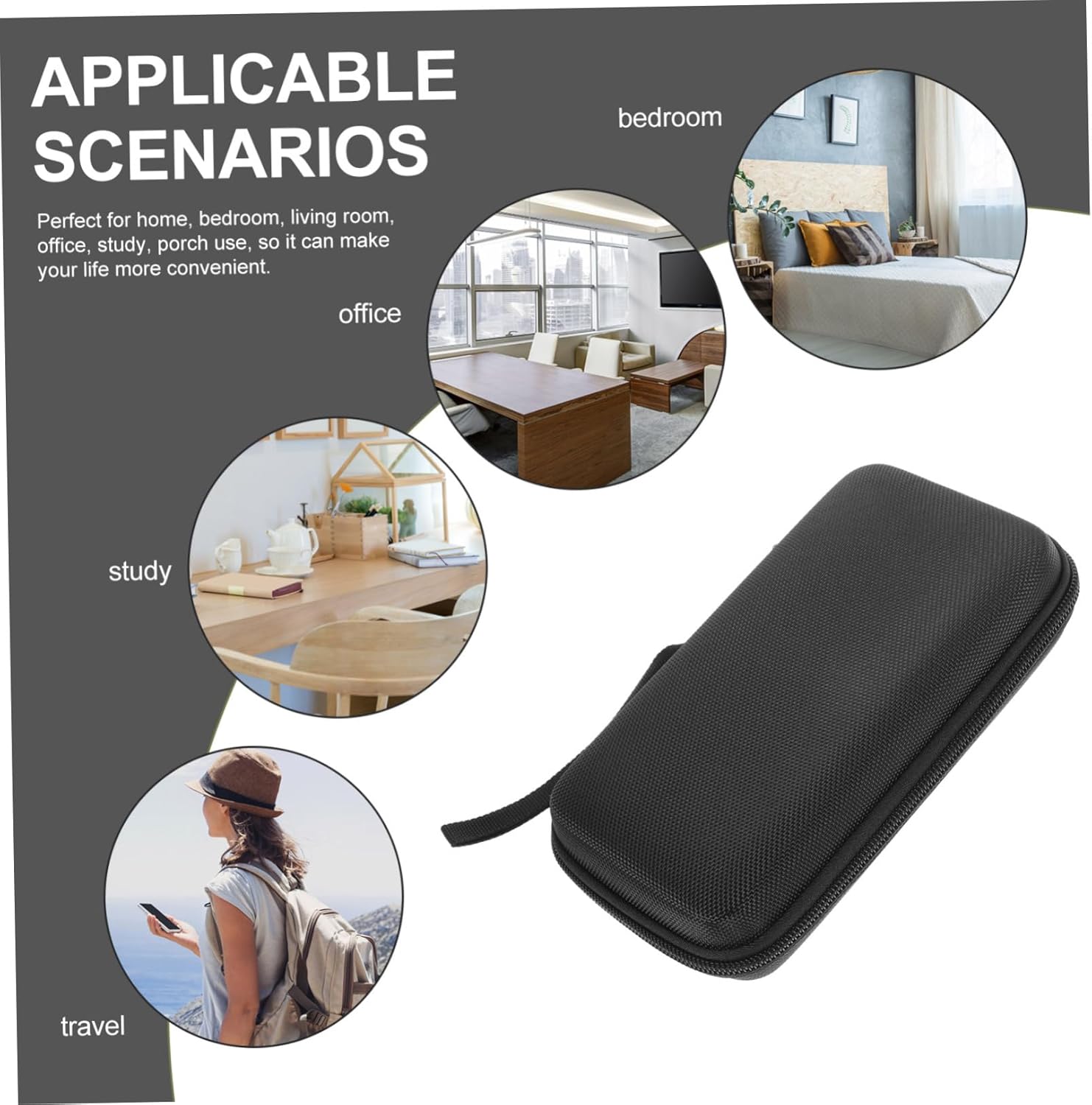 DOITOOL 4pcs Shockproof Microphones Case Zipper Mic Storage Bag for Outdoor Use Travel