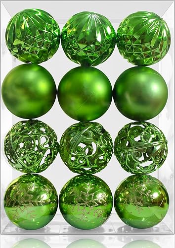 COMONS Bola de Navidad inastillable para decoración (2.36 pulgadas, verde)
