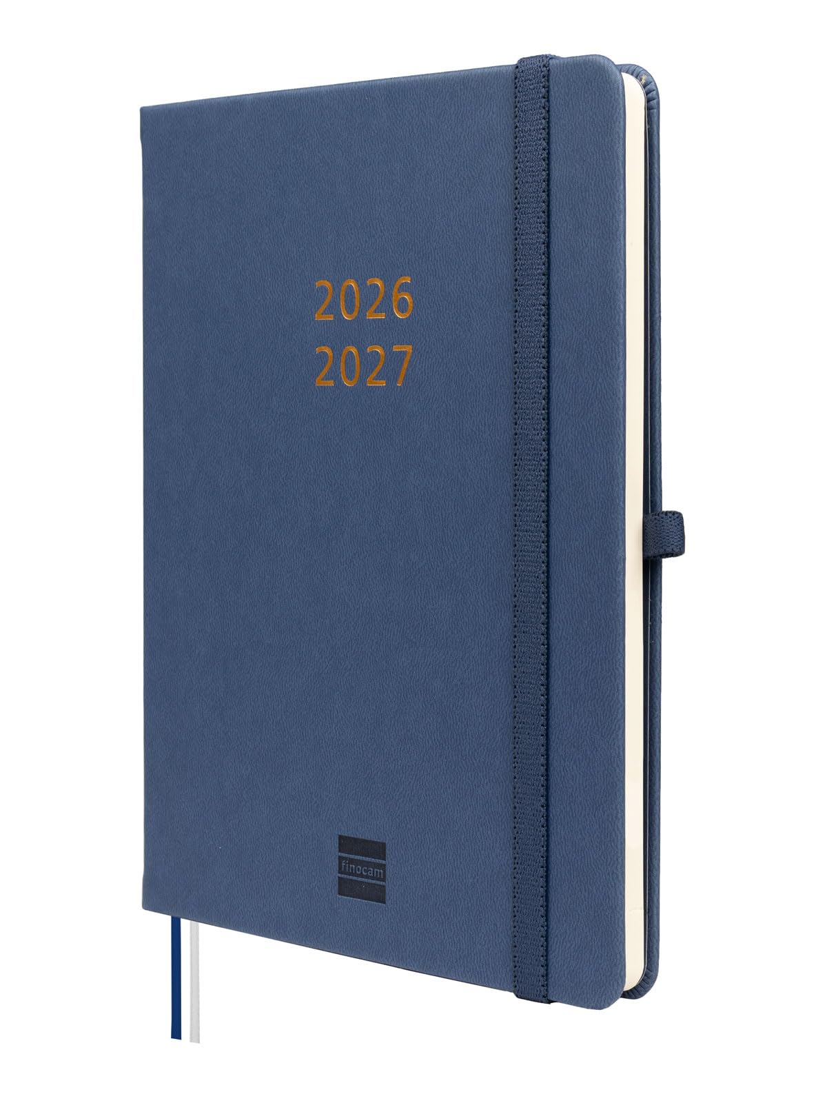 Finocam Mínimal Weekly Planner 18-Month | Weekly View Horizontal Layout · July 2026 to December 2027 | Blue · International - Week-to-View Diary