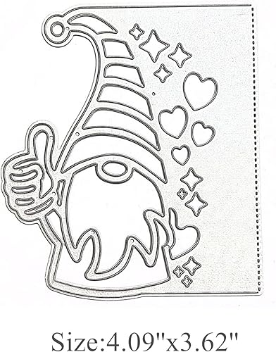 Miniatura 2 de Troqueles de metal con marco de gnomo, diseño de gnomo de Papá Noel, plantillas troqueladas para manualidades, álbumes de recortes, fotos,