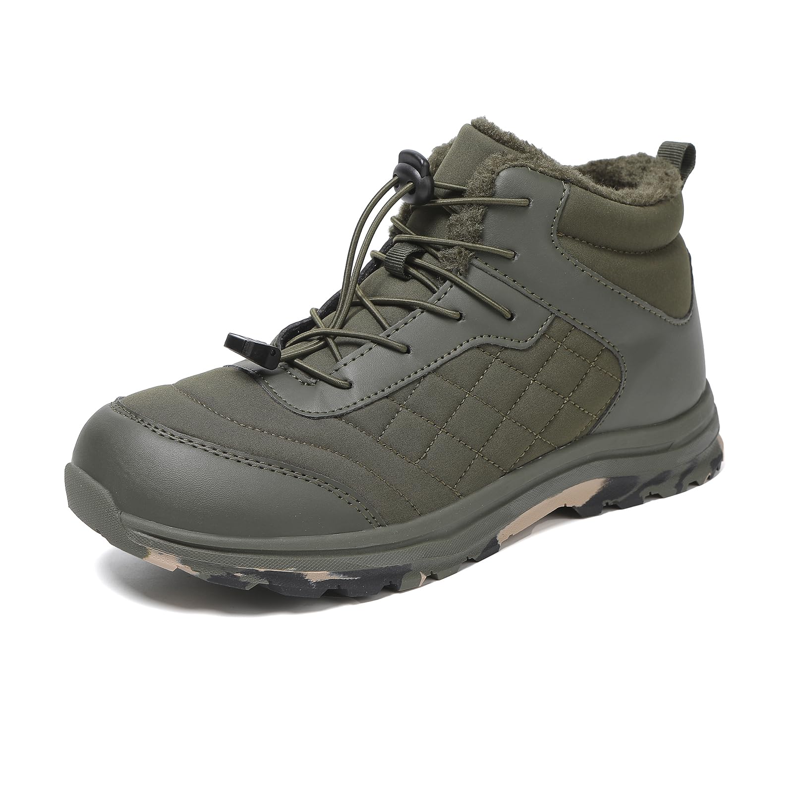 RUMPRA Mens Womens Barefoot Snow Boots - Waterproof Winter Warm Shoes with Wide Toe Box Fleece-Lined for Hiking