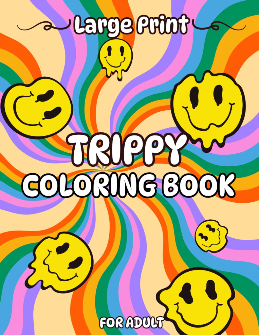 Trippy Coloring Book for Adults: Over 50 Simple, Easy, and Fun Trippy Coloring Pages for Adults and Seniors with Large Designs for Stress Relief and Relaxation