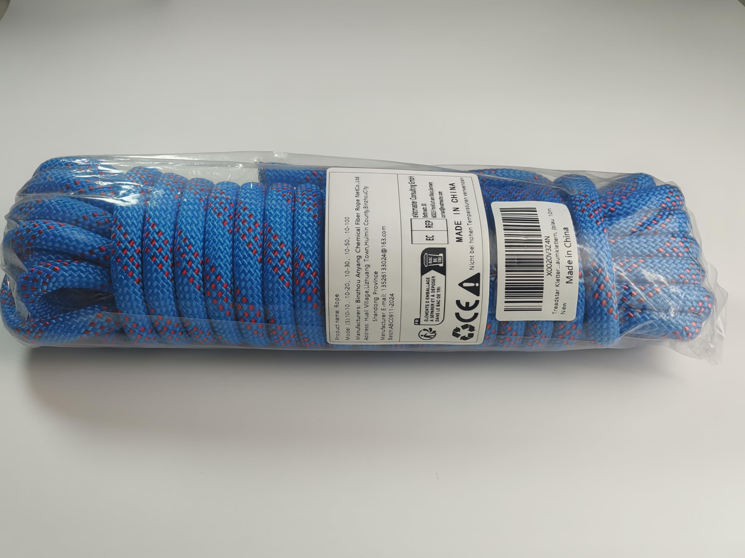 Dwawoo Outdoor klimtouw, reddingskabel, statisch touw, goede taaiheid, sterk, 10 m, 20 m, 10 m