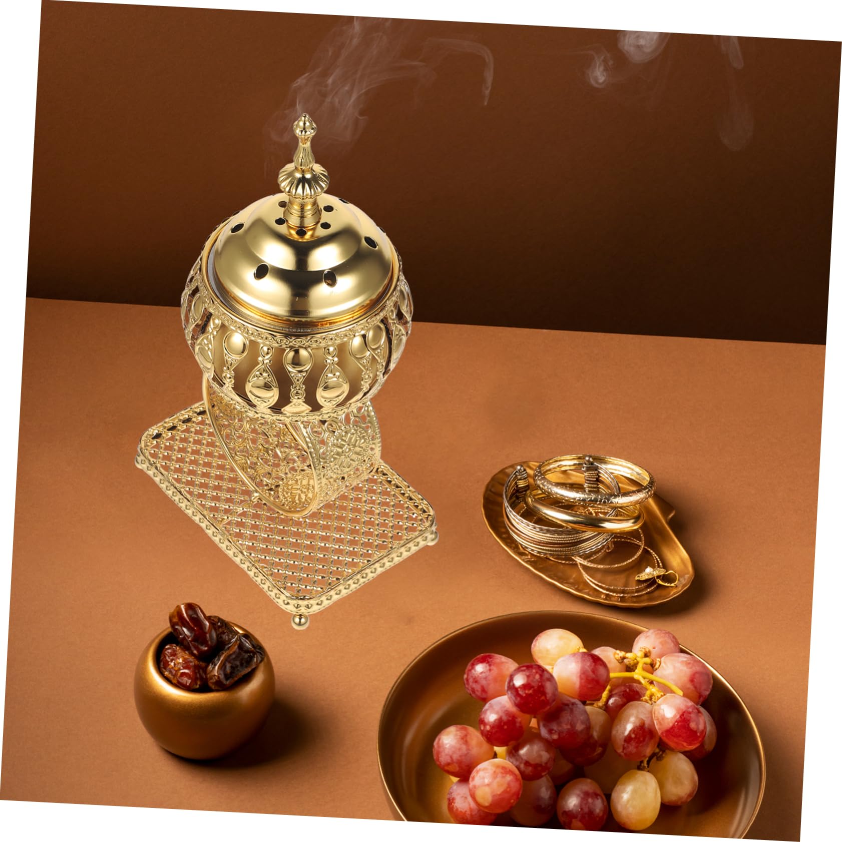 Brûleur D'encens En Métal Vintage Avec Pince - Pour Encens, Bâtonnets Ou Charbon, Décoration Maison Ou Méditation