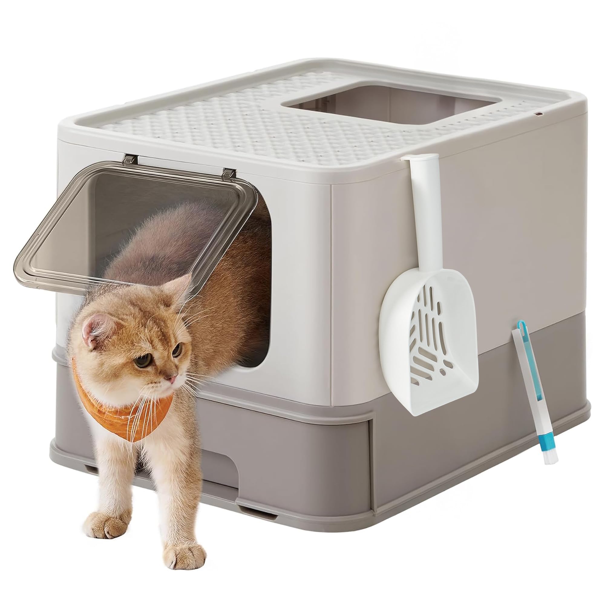 FEANDREA Cat Litter Box with Lid