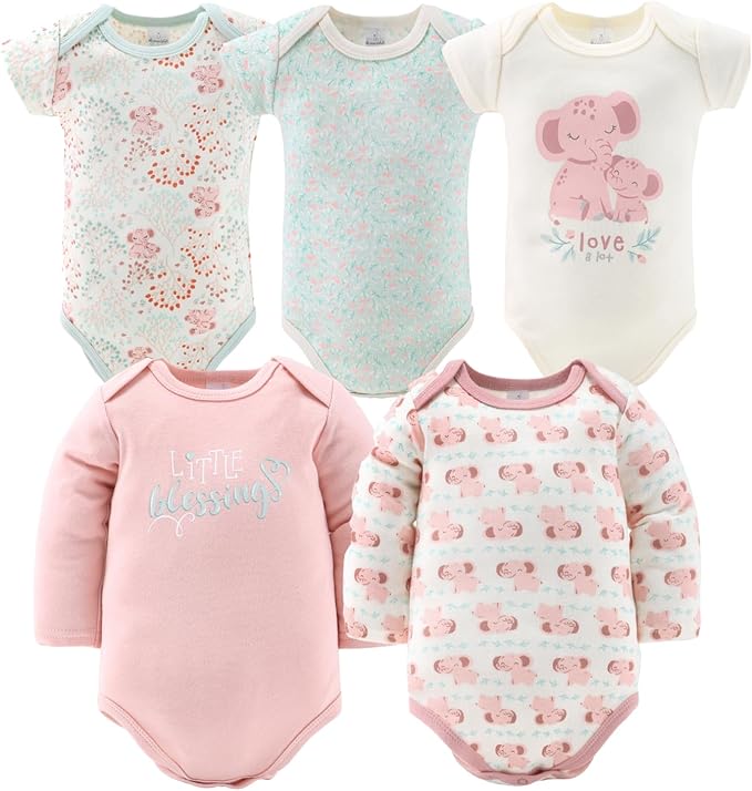 Best Baby Layette Gift Set for Girls - Floral Elephant 3 Baby Layette Gift Set