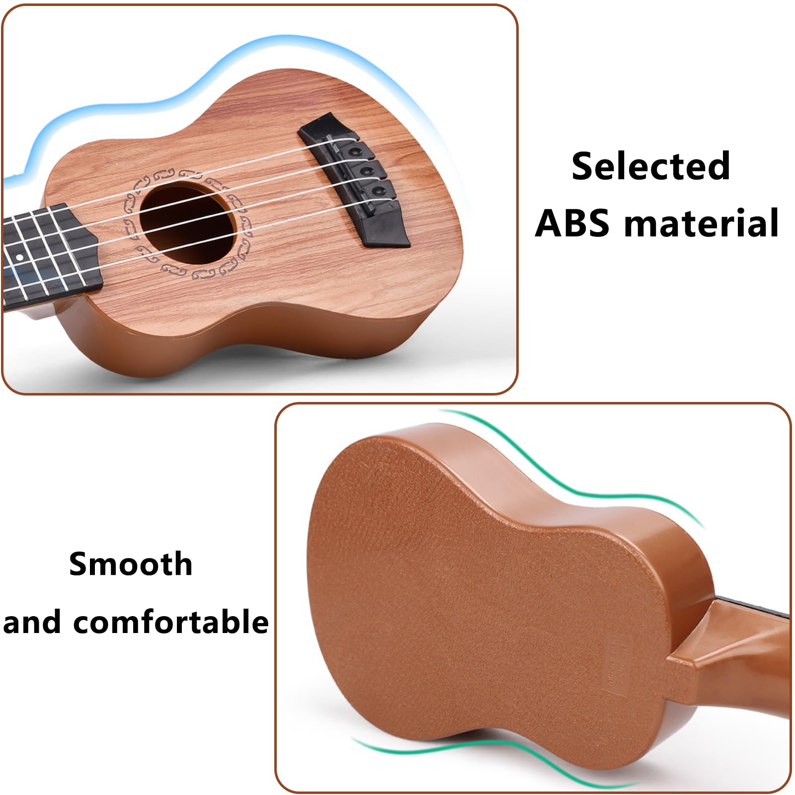 41 cm Gitara Zabawka, Ukulele dla dzieci, gitara dla dzieci, mini gitara dla dzieci, muzyka zabawki edukacyjne, gitara dla dzieci z 4 regulowanymi strunami, dla początkujących, dziewcząt, chłopców