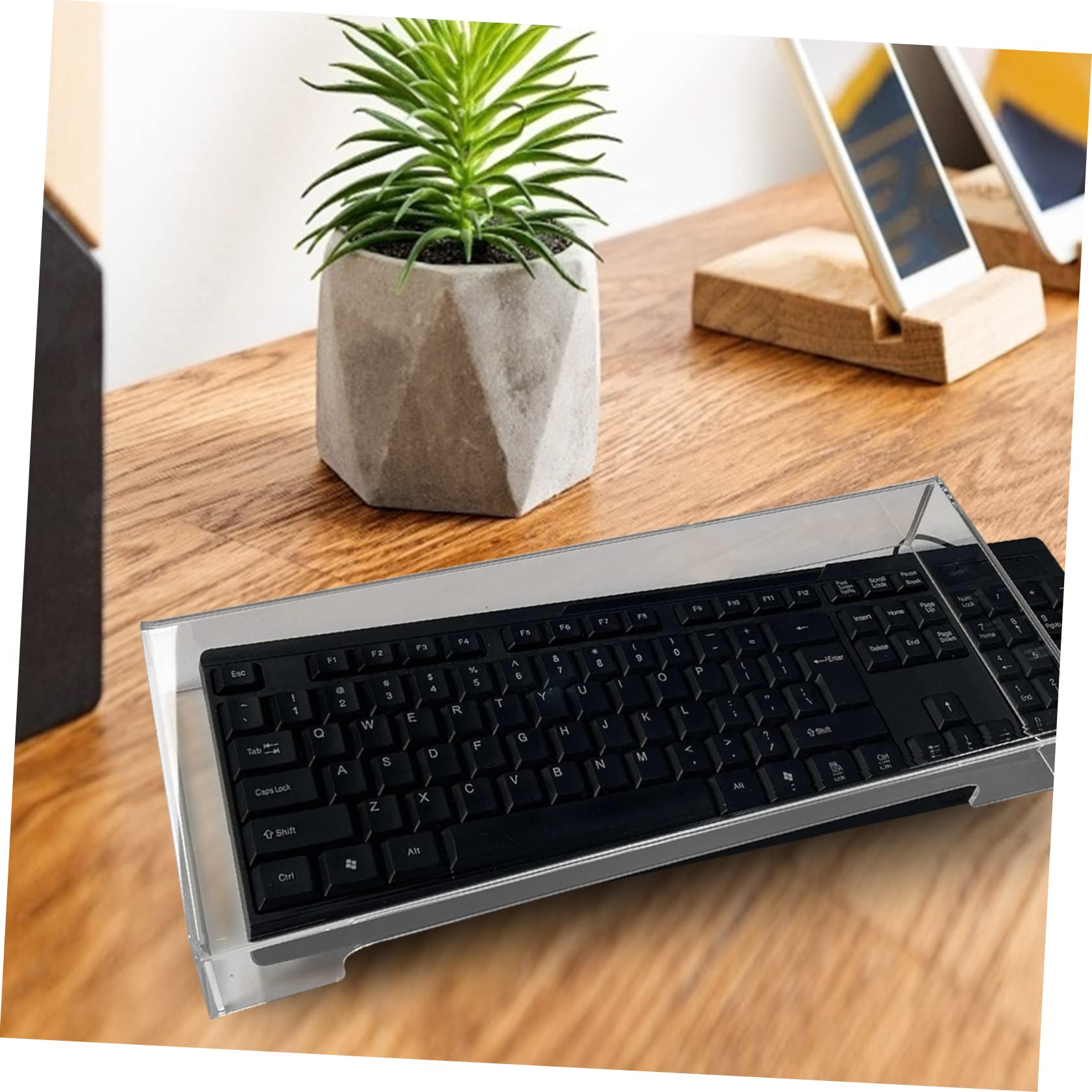 Cubierta Transparente para Teclado Acrílico 104/87 Teclas, Protección para Teclado de Sobremesa, Accesorio Doméstico Antipolvo Resistente para Usuarios de PC