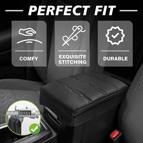 Miniatura 176 de Muslogy Funda de consola central compatible con Honda Pilot 2023 2024 2025, 2024 2025 2026 Ridgeline/Passport Accesorios para apoyabrazos, tapa