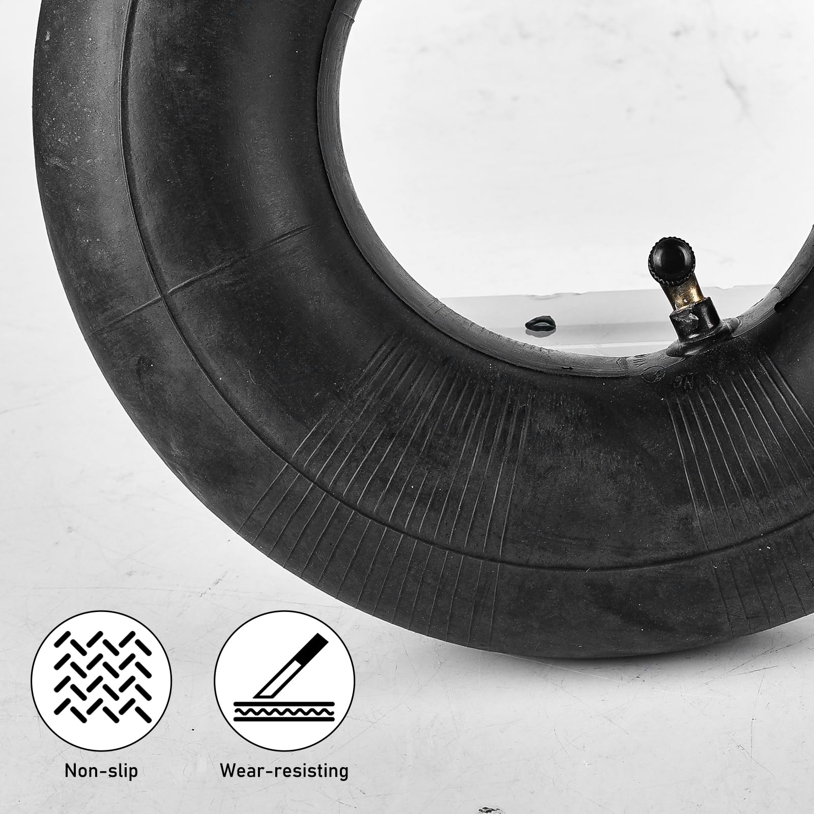 Lot de 4 chambres à air pour roue de brouette 3.00-4 / 260 x 85 mm - Valve coudée - Accessoires - Tuyau standard de rechange pour roue à air, diable, chariot de transport