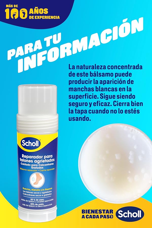 Scholl Repair Balm for Cracked Heels - Smooths, Hydrates and Repairs Dry, Cracked Heels - 25% Urea, Epsom Salts & Essential Oils