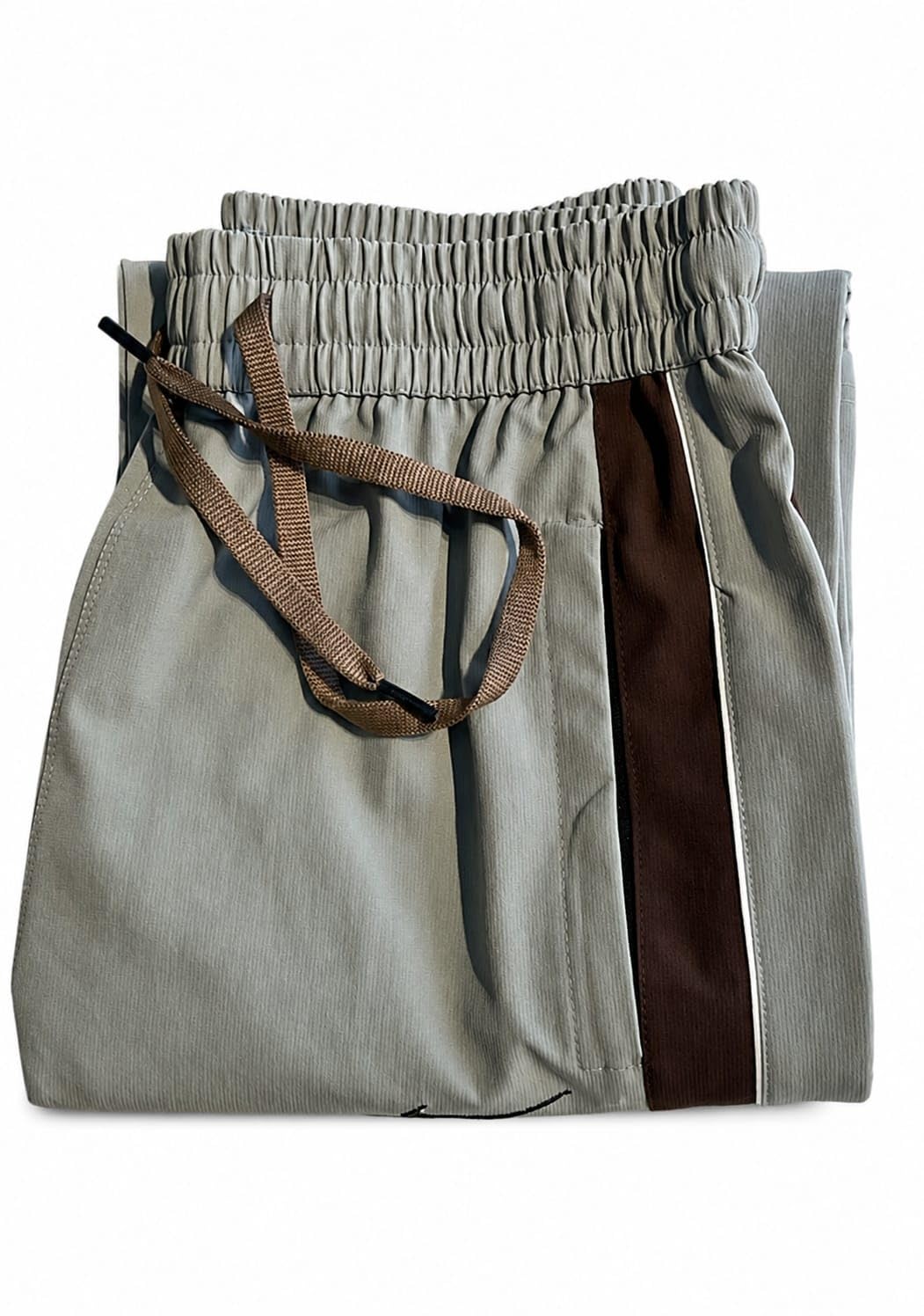 Men's Cotton Track Pants | Full Length Sports Lower with Side Stripe | Elastic Waist with Drawstring | Olive Green | Sizes M, L, XL, XXL-picture-29