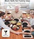 Quatish 24 Piece Plastic Plates and Bowls Sets for 6, Unbreakable Plastic Dinnerware Sets, Dish Set for Camping, Dishwasher Microwave Safe, Outdoor Kitchen and Apartment Dinning Essentials, Black