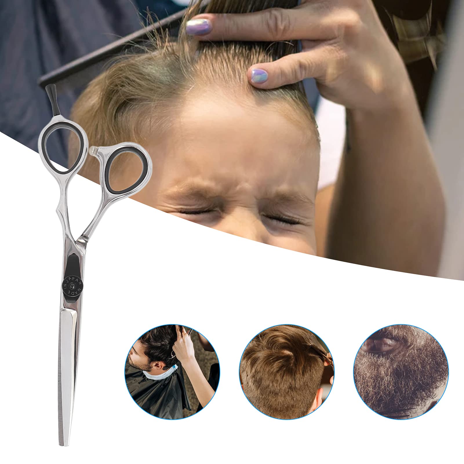 Amazon.co.jp: ヘアカットシザー、ステンレススチール製理髪用シザー