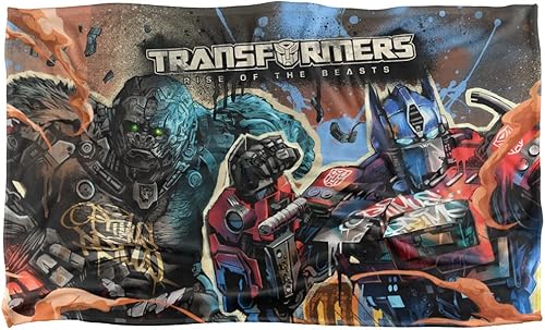 Vista 2 de Transformers: Rise of The Beasts - Manta de 36 x 58 pulgadas Optimus Prime Primal Mural Silky Touch Super Soft
