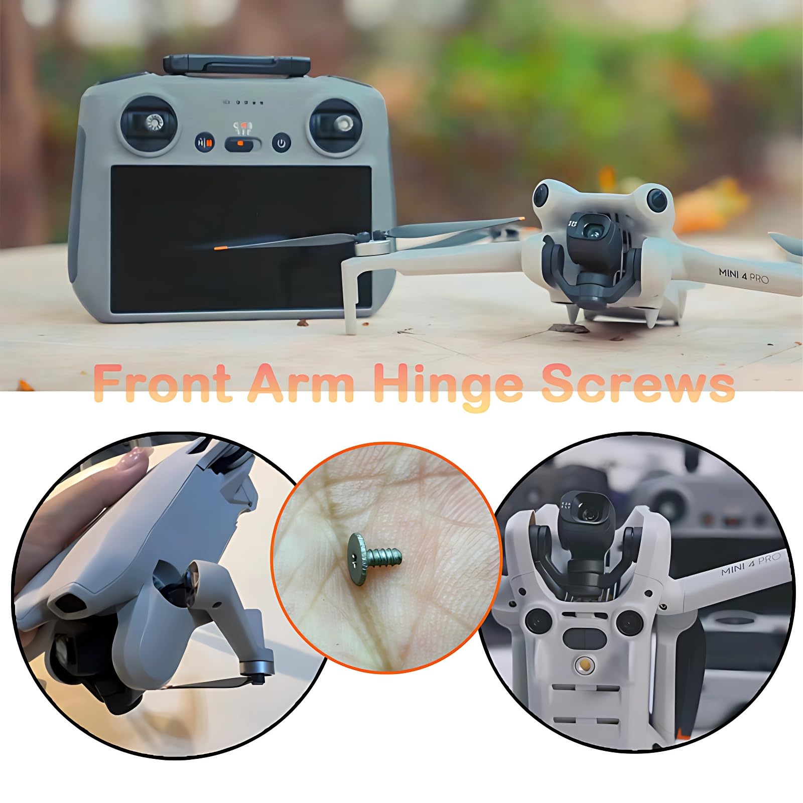 Ricambio Braccio Anteriore Originale Con 3 Viti Per DJI Mini 3 / Mini 4 Pro - Accessori Riparazione Drone