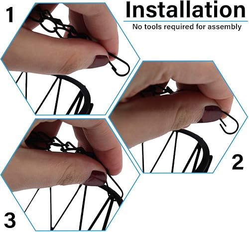 Miniatura 2 de Blue Donuts - Cesta colgante de hierro de tres niveles - 25 pulgadas de largo.
