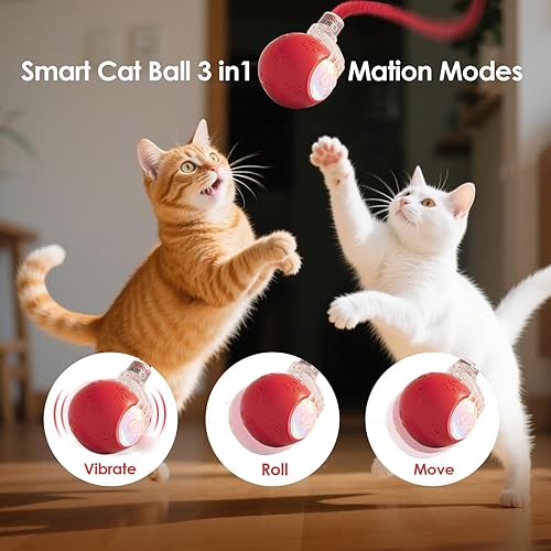 Miniatura 5 de Juguetes interactivos para gatos de interior aburridos - Activado por movimiento, iluminación RGB, 2 ajustes de velocidad y 3 modos - para gatos y