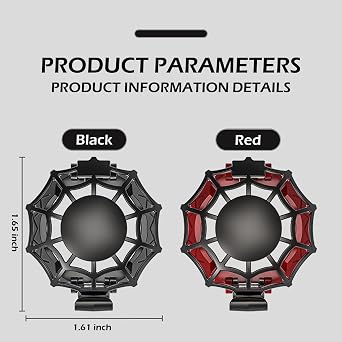 Universal Car Push Button Cover - Protective, Anti-Scratch Ignition Decor for Engine Start/Stop Button - Press & Protect Your Push-to-Start Button with This Durable Cover(Cobweb Black)