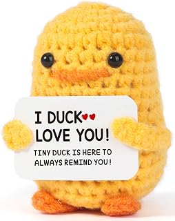 MBL Handmade Crochet Duck - Funny Romantic Gift for Girlfriend Boyfriend Anniversary Birthday Couples Wedding