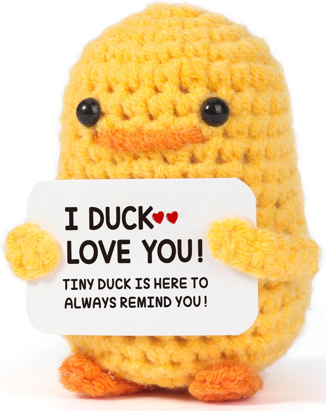 MBL Gifts for Girlfriend Boyfriend Anniversary - Mothers Mother's Day Birthday Gifts for Wife Fiance Couple Women Husband Her Him Graduation Wedding Engagement, Funny Romantic Crochet Duck Love You