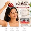 MEDITIVE Electric Scalp Massager for Hair Growth & Relaxation | 3-Speed Head Massager with 4 Detachable Heads | Waterproof Design | Cordless, Rechargeable with Type-C Port gallery image